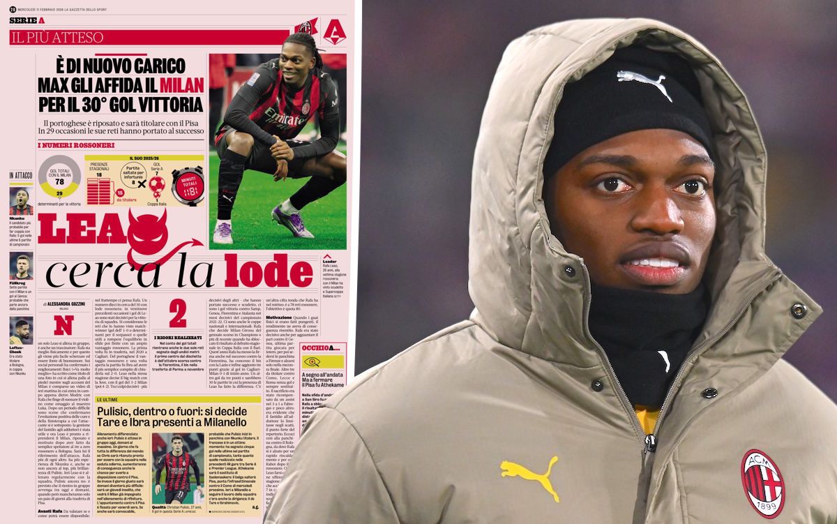 GdS: Physically better and fired up - Leao aims to re-conquer Milan in search of 30th winner