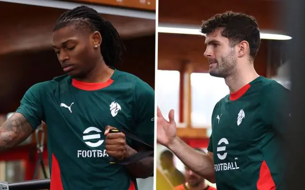 Rafael Leao Christian Pulisic of AC Milan