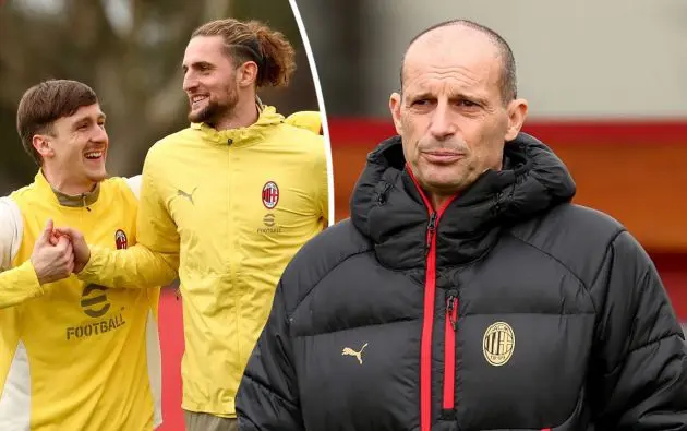 Massimiliano Allegri Head coach of AC Milan rabiot saelemaekers