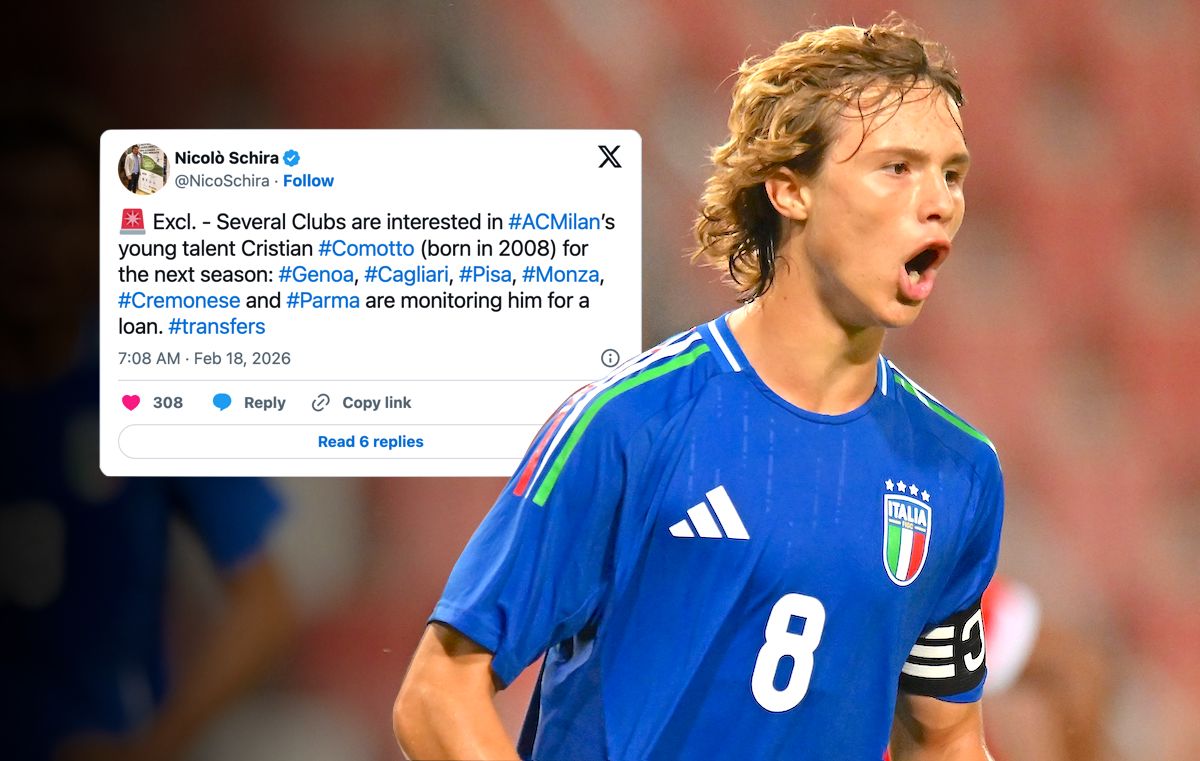 Schira: Five Serie A clubs queuing up to land talented Milan midfielder on loan