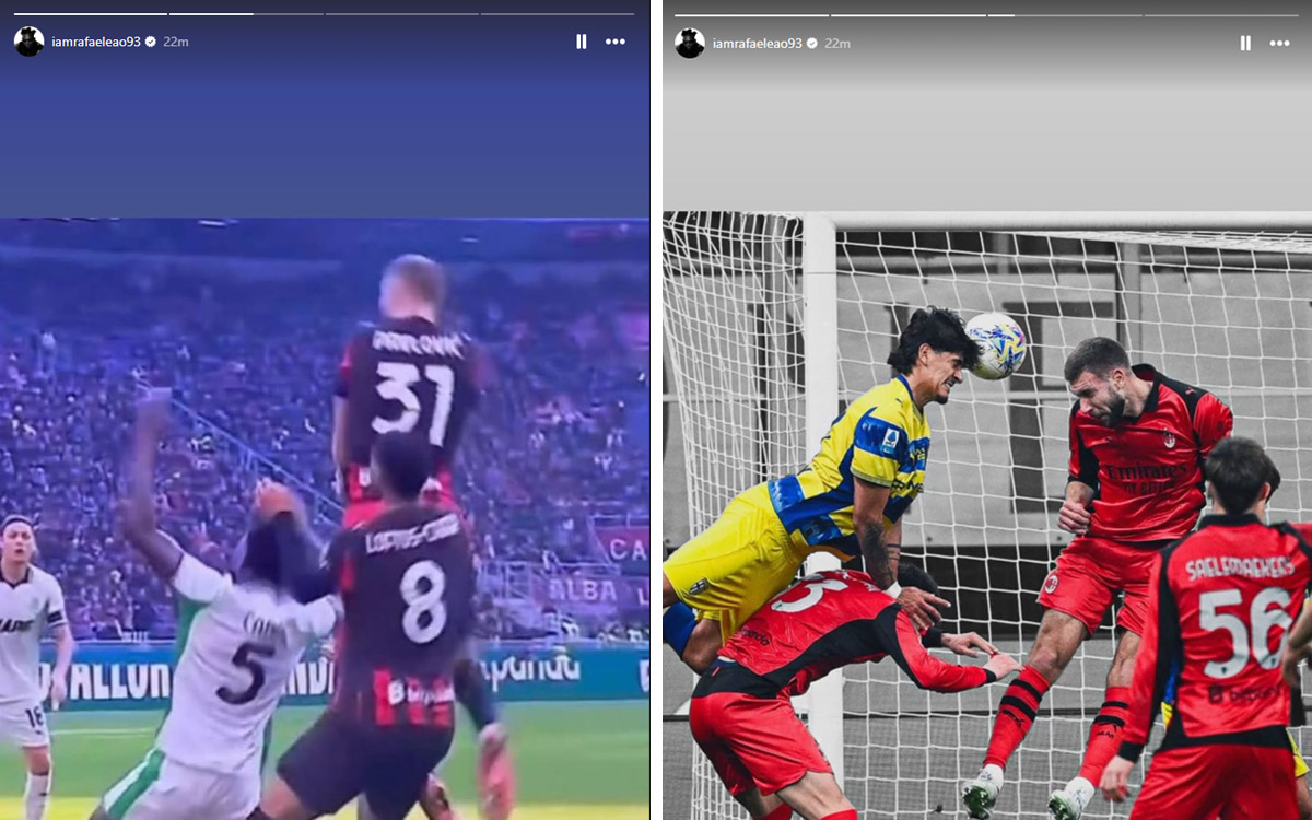 Leao fuels officiating controversy of Milan-Parma with Instagram stories