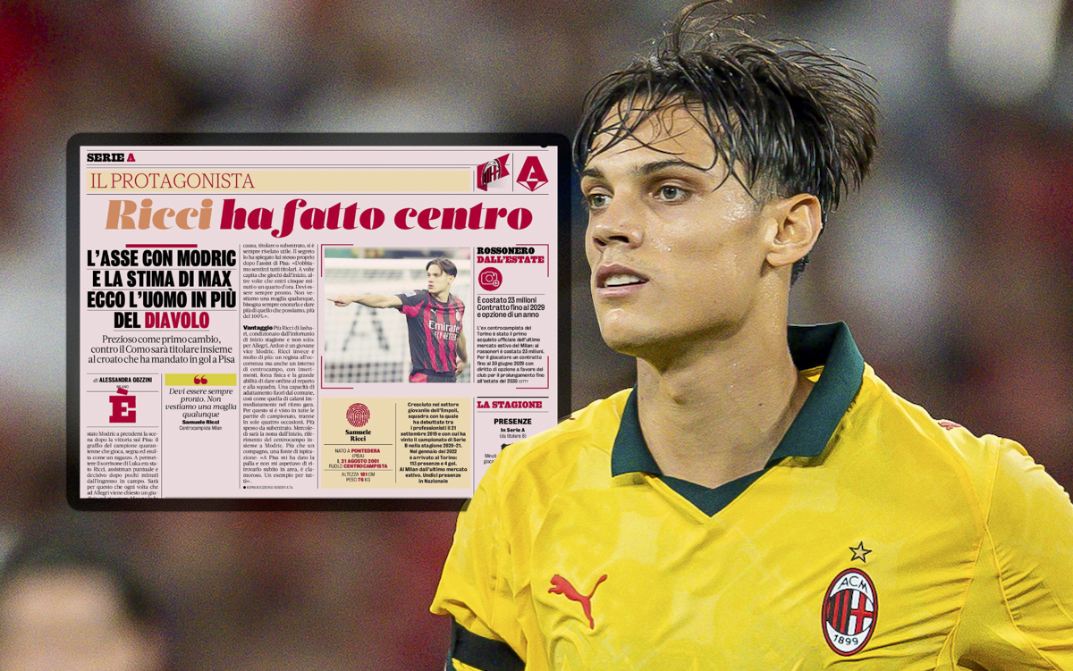 GdS: Ricci the ‘extra man’ for Milan – how he earned Allegri’s full trust