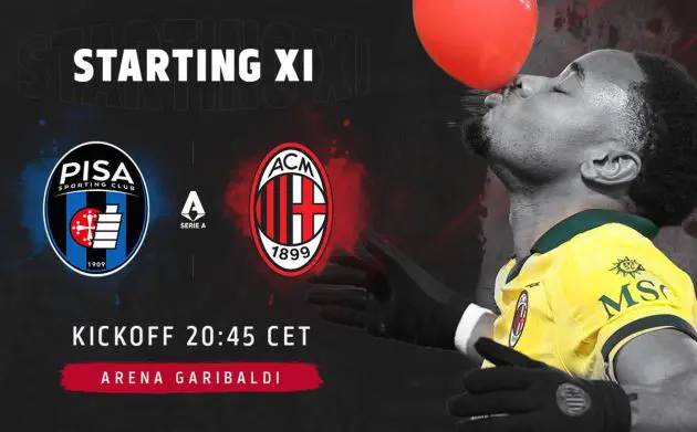 official starting xis pisa milan