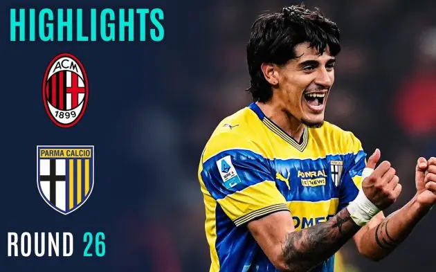 milan 0-1 parma highlights