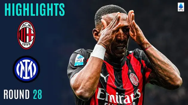ac milan 1-0 inter highlights