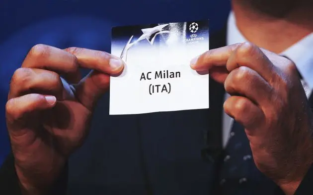 AC Milan Champions League draw