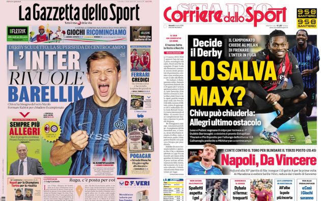 front pages 6 march milan inter