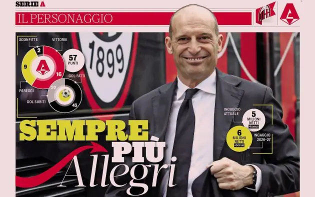 la gazzetta dello sport allegri
