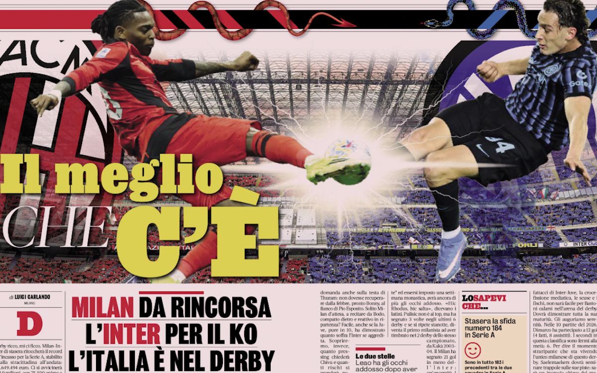 GdS: Taboos, set-pieces and eyes on Leao - how Milan and Inter approach decisive derby
