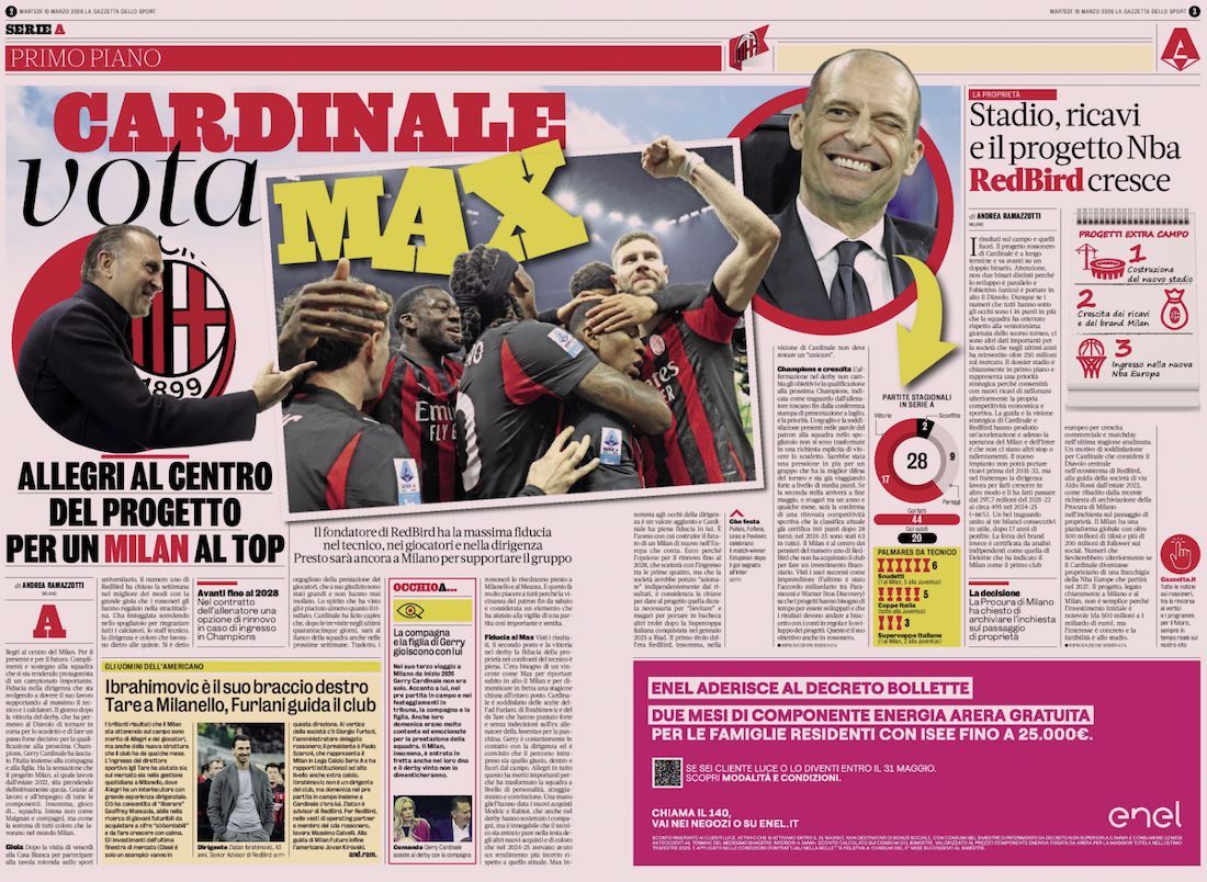 gazzetta dello sport 10 march