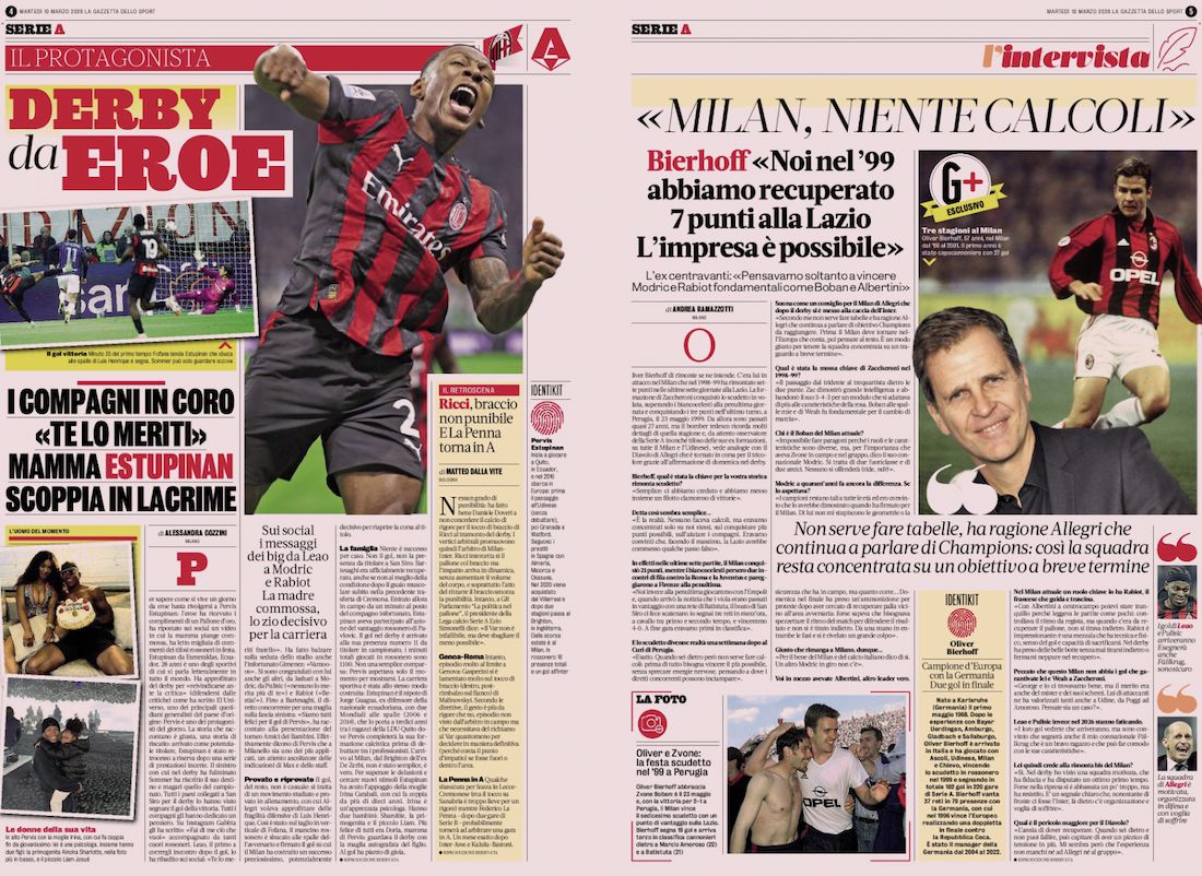 gazzetta dello sport 10 march