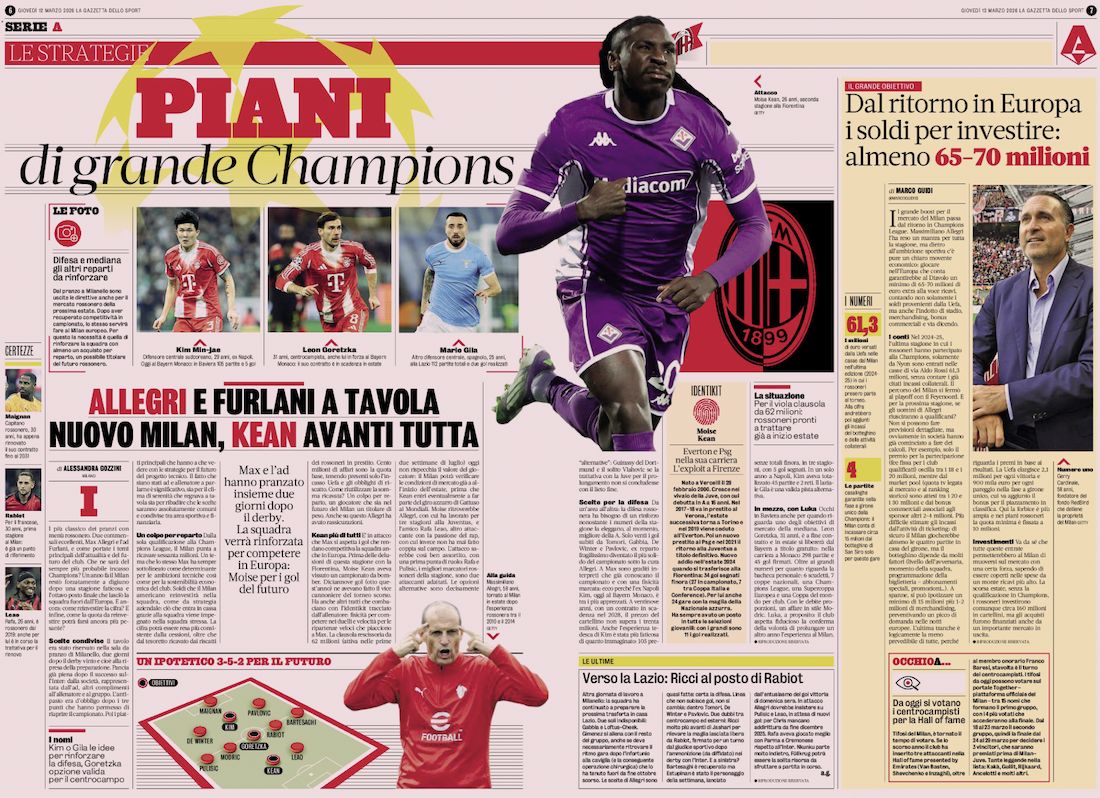 gazzetta dello sport 12 march