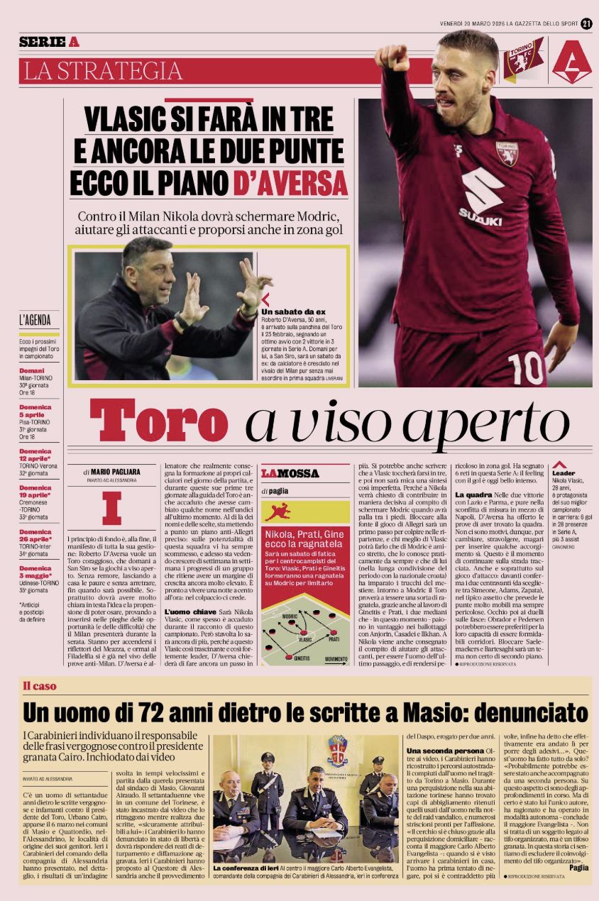Torino March 20 GdS