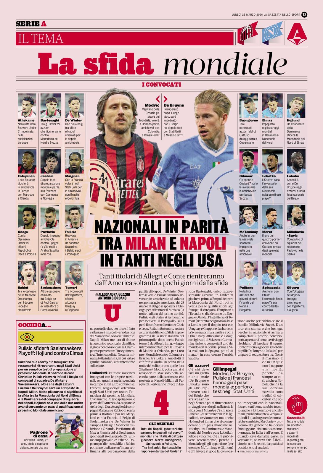 GdS: Half the world away - Allegri waits for half of his squad to ...