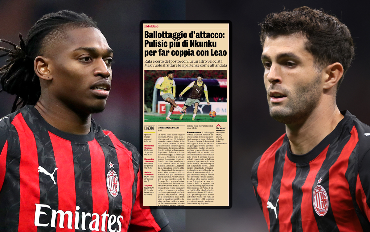 GdS: Clearing the fog - why Allegri still plans to use Leao-Pulisic duo in the derby