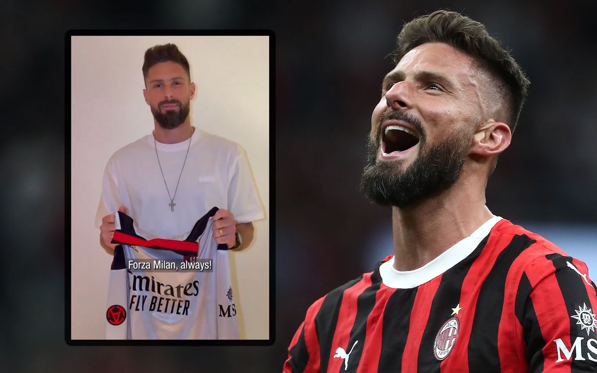 Giroud thanks AC Milan for fourth shirt gift: "A big hug to all Milanisti"