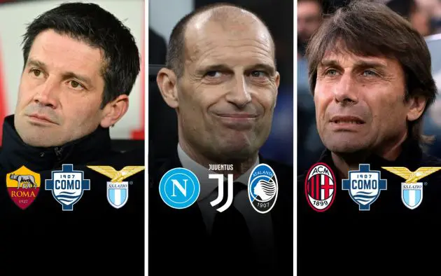 Antonio Conte coach of Napoli allegri chivu
