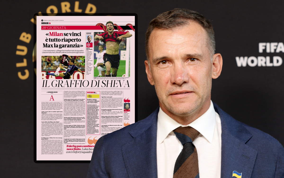 Shevchenko gives thoughts on Milan derby, Leao, Allegri's work and Modric