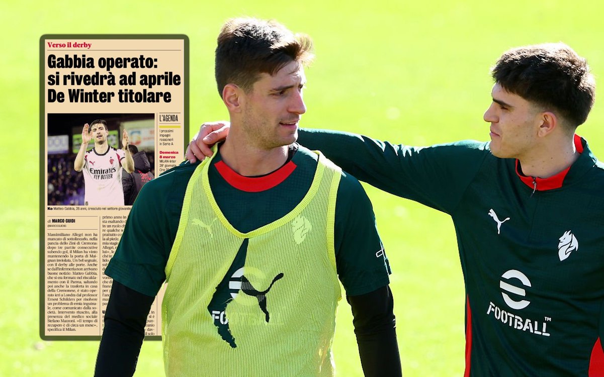 GdS: Two injuries expose flaw in Milan squad ahead of summer and vital stretch