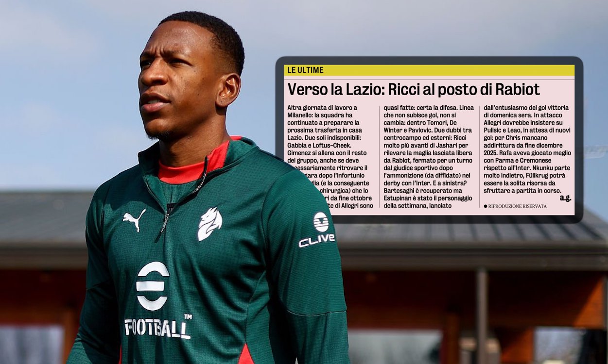 GdS: Rabiot replacement and a battle on the left - Allegri's doubts ahead of Lazio trip