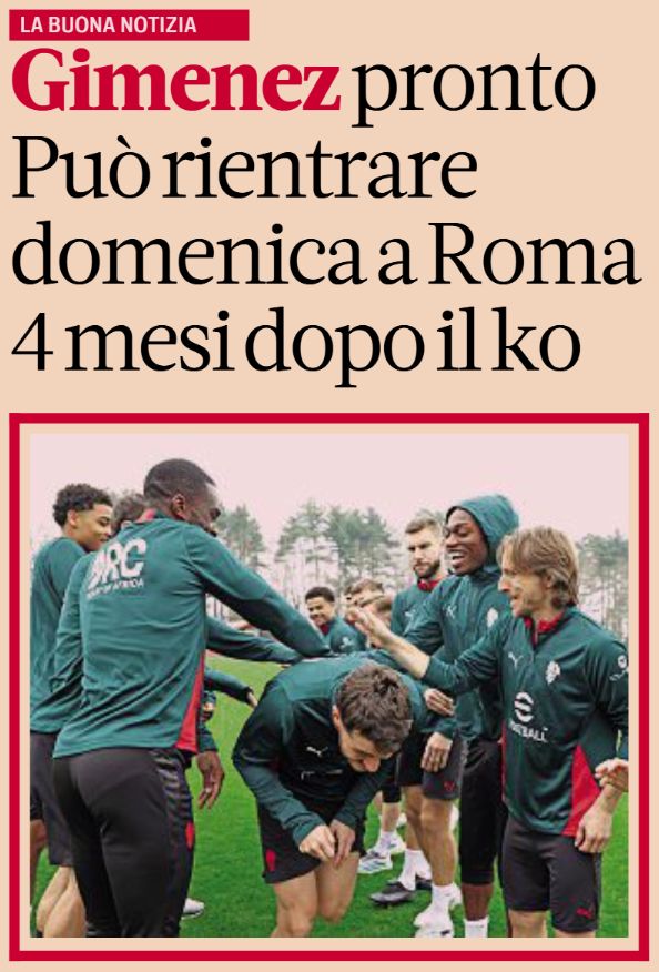 Gazzetta on Gimenez's return