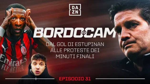 dazn milan 1-0 inter bordocam