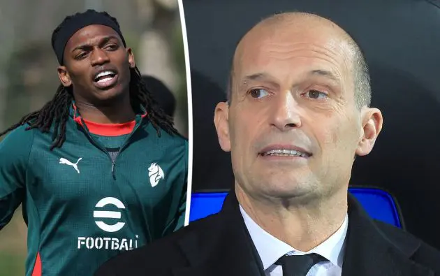 Massimiliano Allegri manager of AC Milan rafael leao
