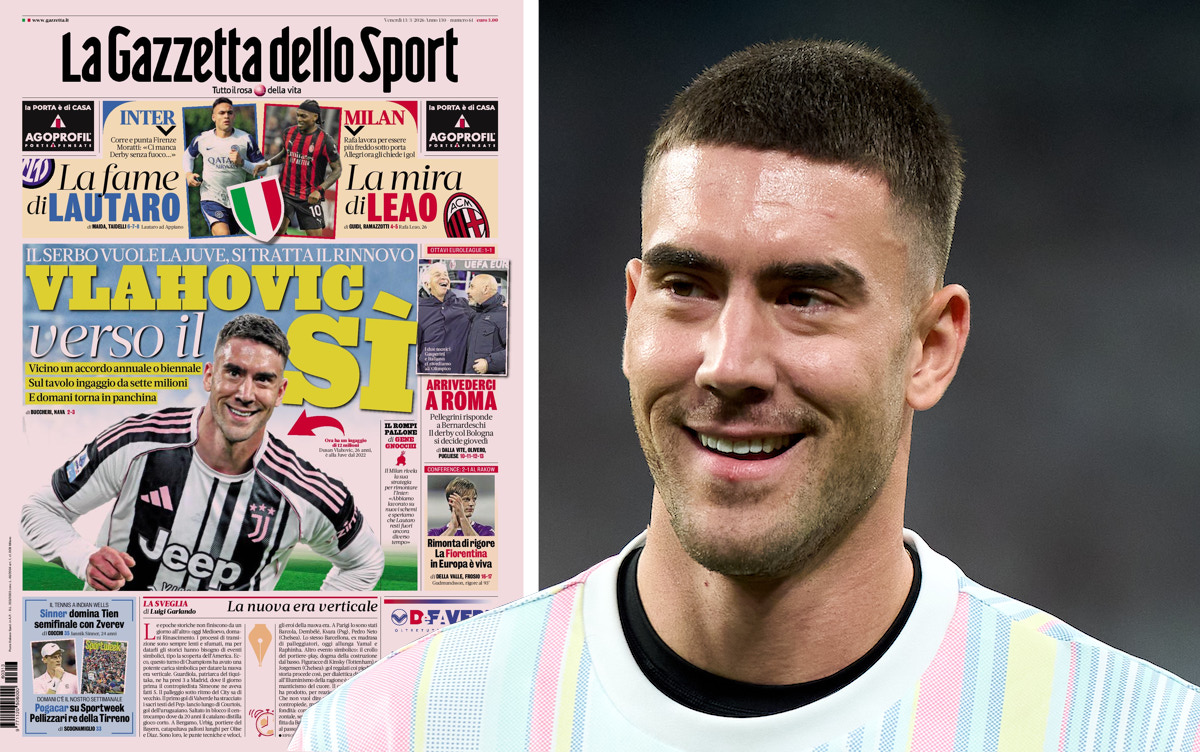 GdS: Milan hypothesis fades as Vlahovic wants Juventus renewal - the figures