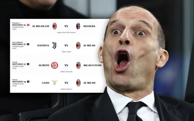 Schedule march 14 Allegri