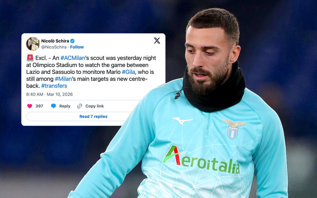 Schira: 'Among Milan's main targets' - scout present to watch Lazio star