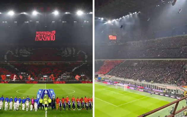 Tifo difference Milan-Inter