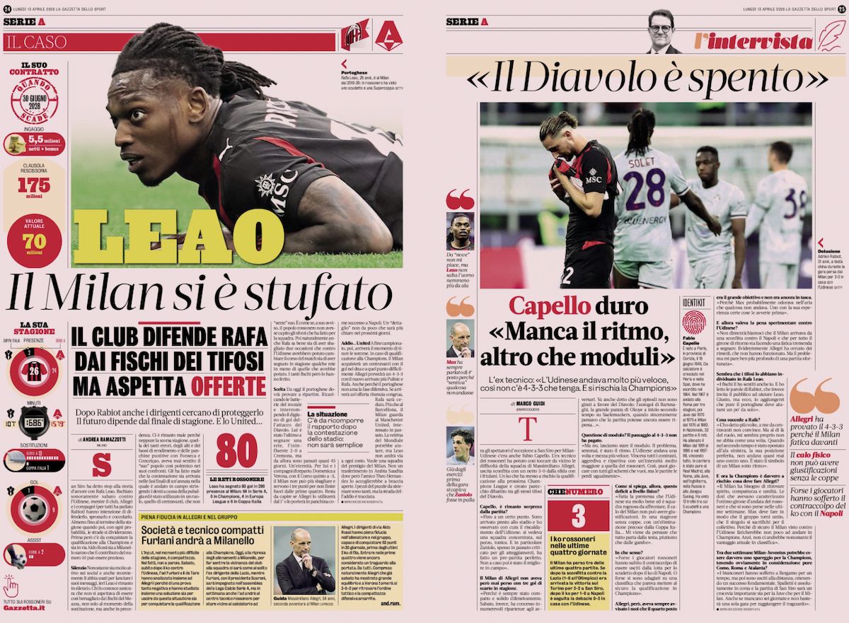 la gazzetta dello sport 13 april
