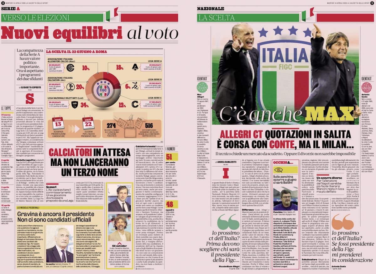 la gazzetta dello sport 14 april