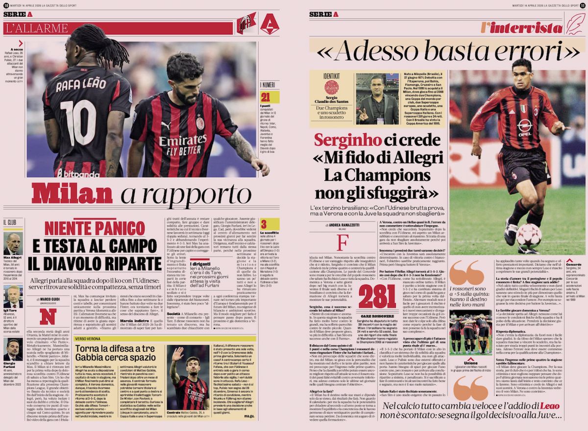 la gazzetta dello sport 14 april