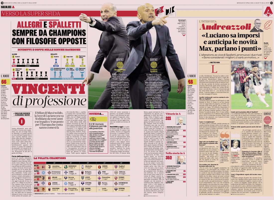 gazzetta dello sport 22 april