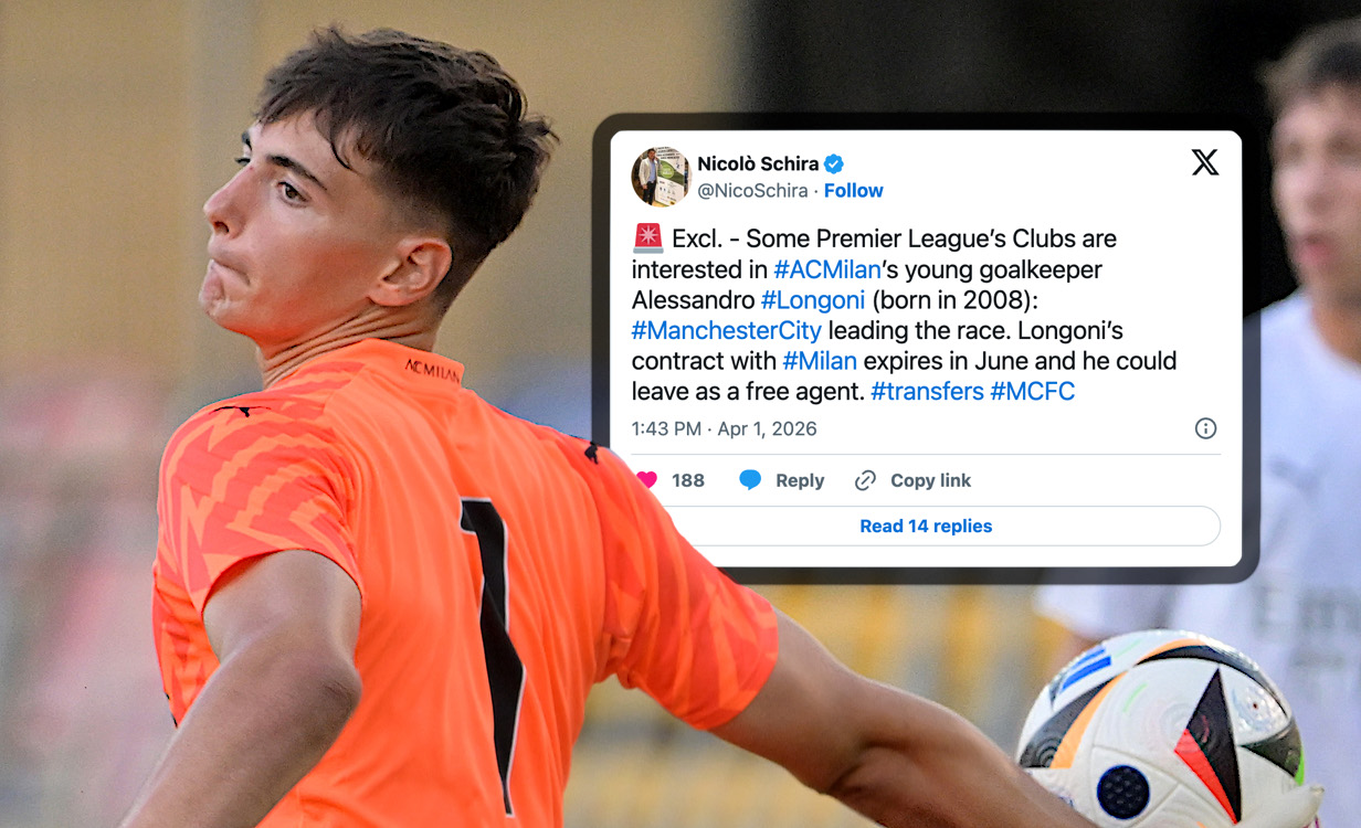 Schira: Milan could lose teenage goalkeeper to Premier League - Man City lead the race