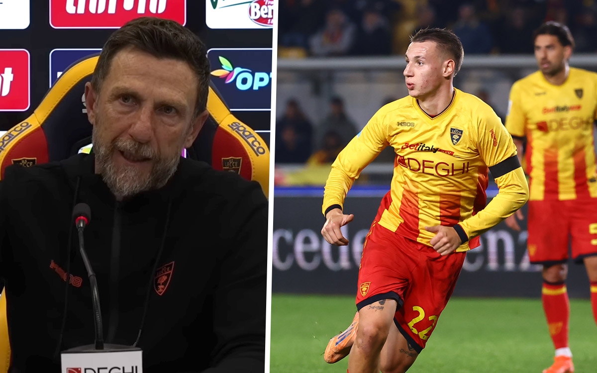 Lecce manager provides brilliant response to Camarda narrative: "It's a lie"