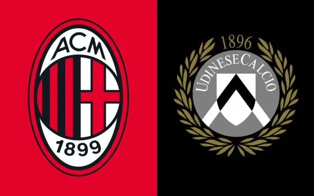 ac milan udinese key stats