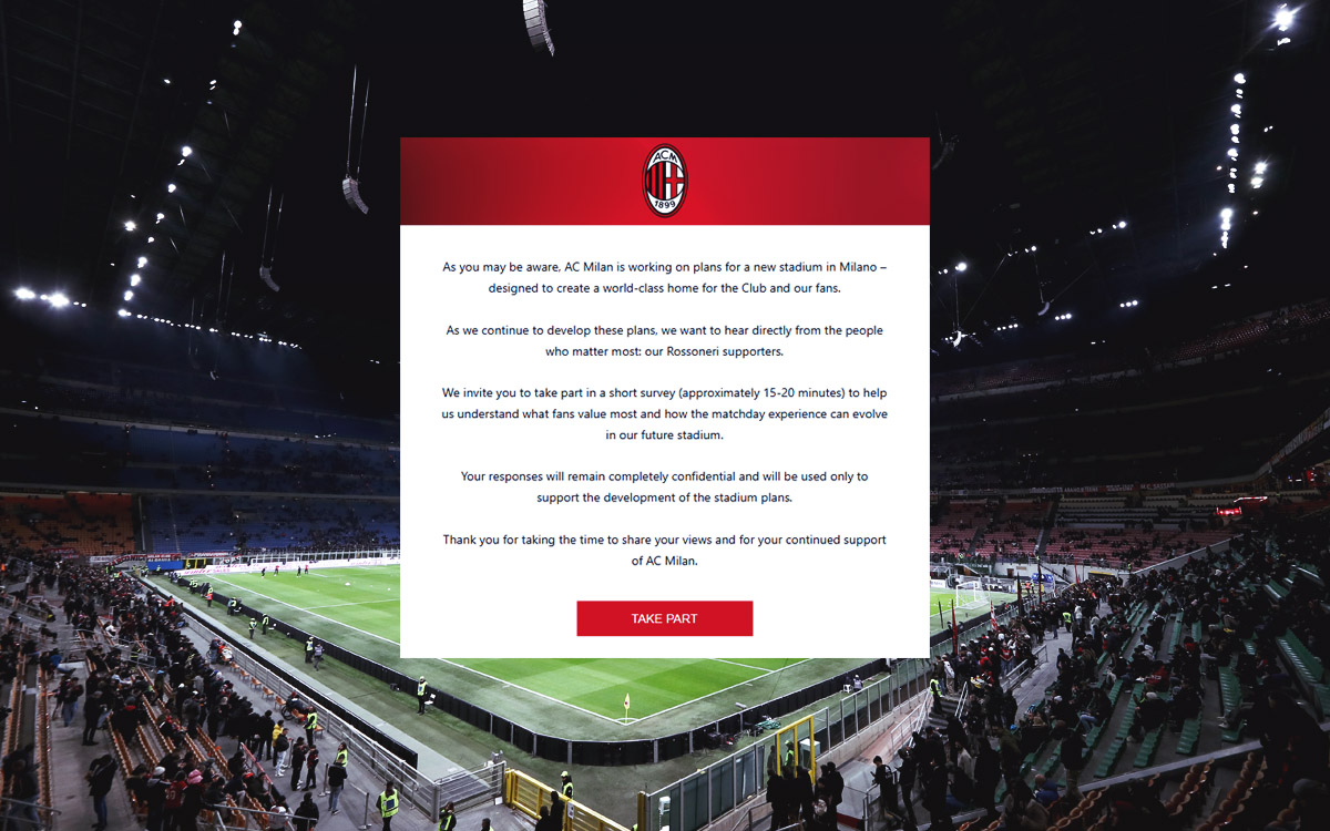San Siro design getting closer with fan feedback taken into consideration