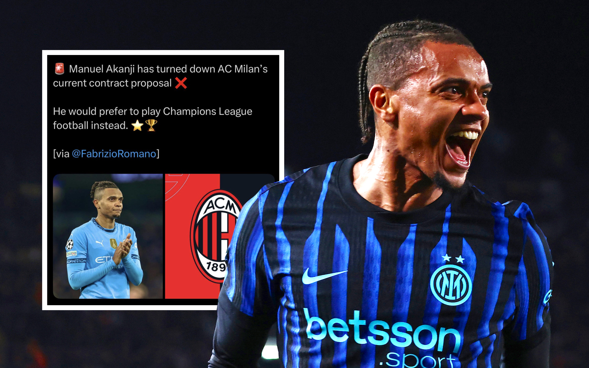 Akanji revisits snubbing AC Milan to join Inter from Man City: "The choice worked out"