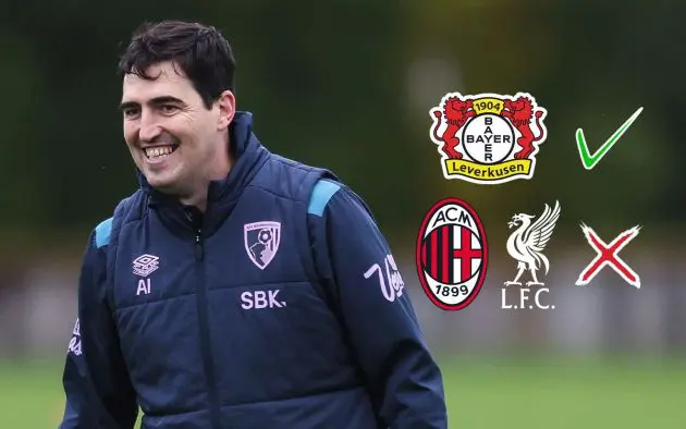 Iraola Leverkusen Liverpool Milan