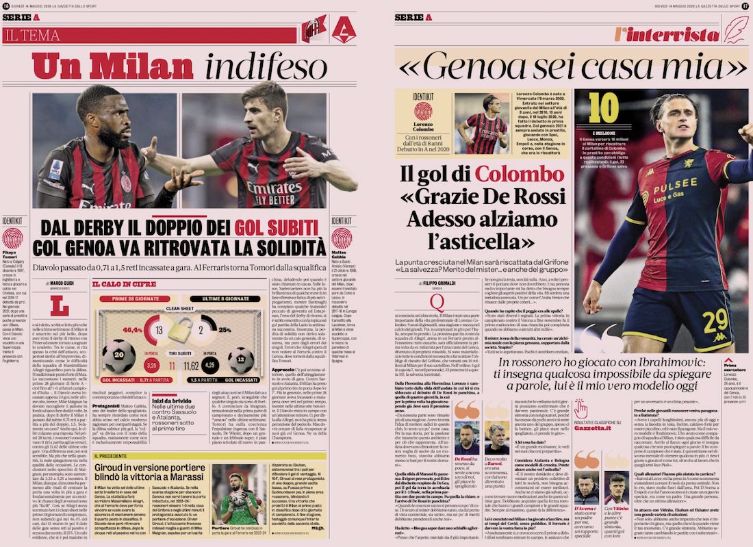 la gazzetta dello sport 14 may