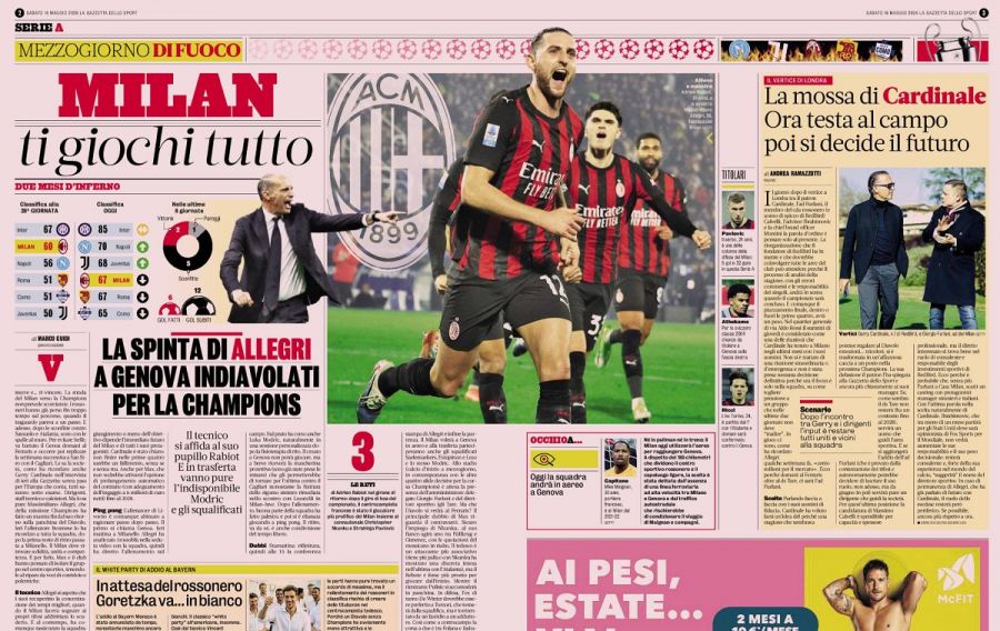 GdS: 'Win and win' - Milan players in good spirits as Allegri lays down ...
