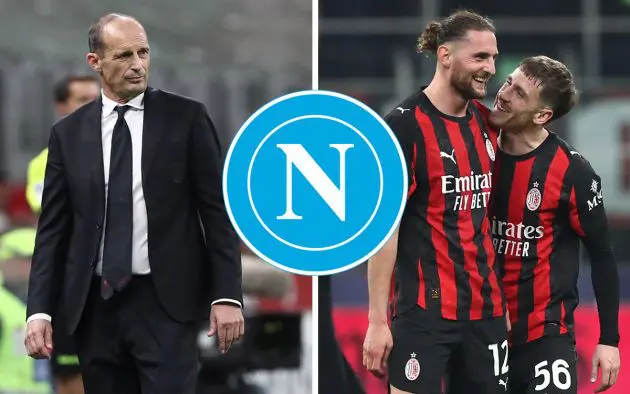 Allegri, Rabiot, Saelemaekers, and Napoli