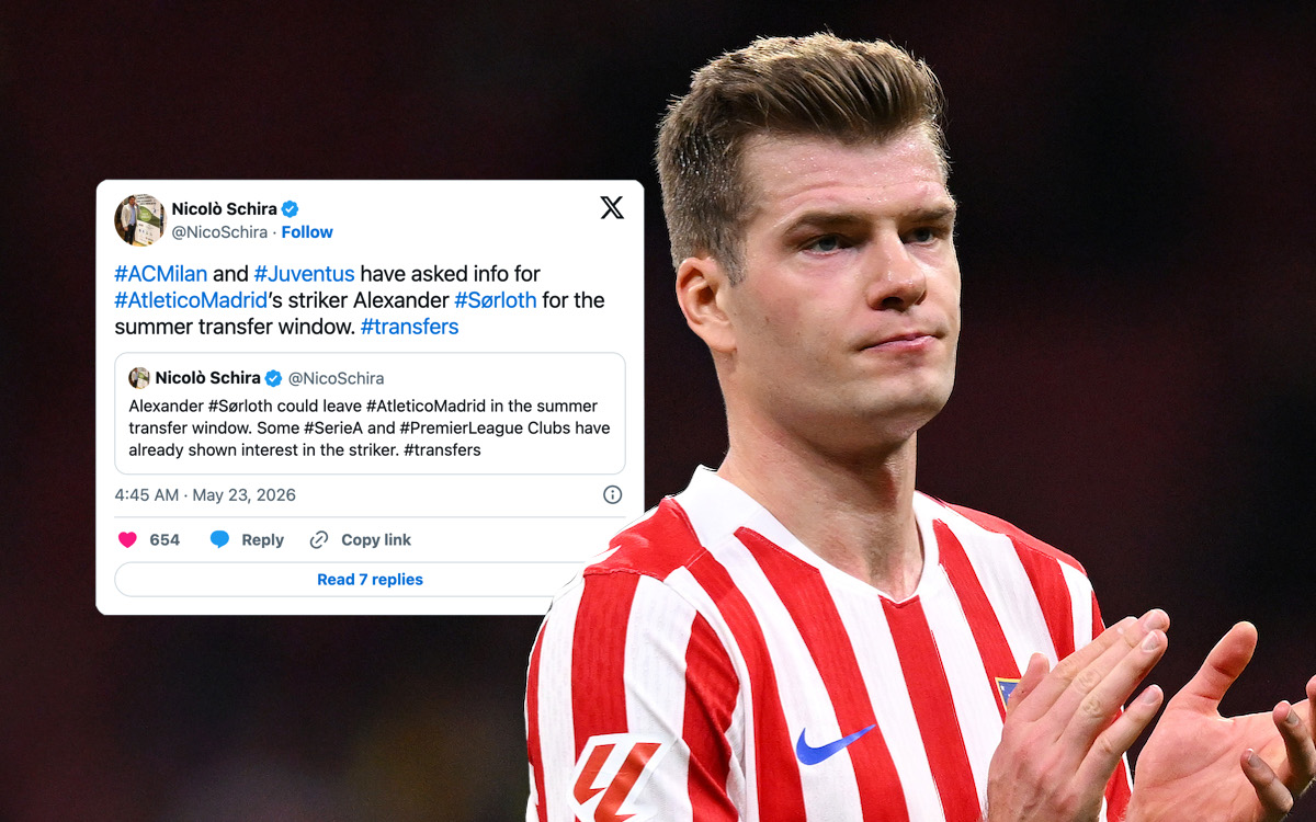 Schira: Milan and Juventus have 'asked for info' on outgoing Atletico Madrid man