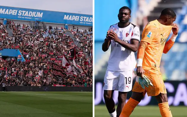 Fans jeers Sassuolo-Milan