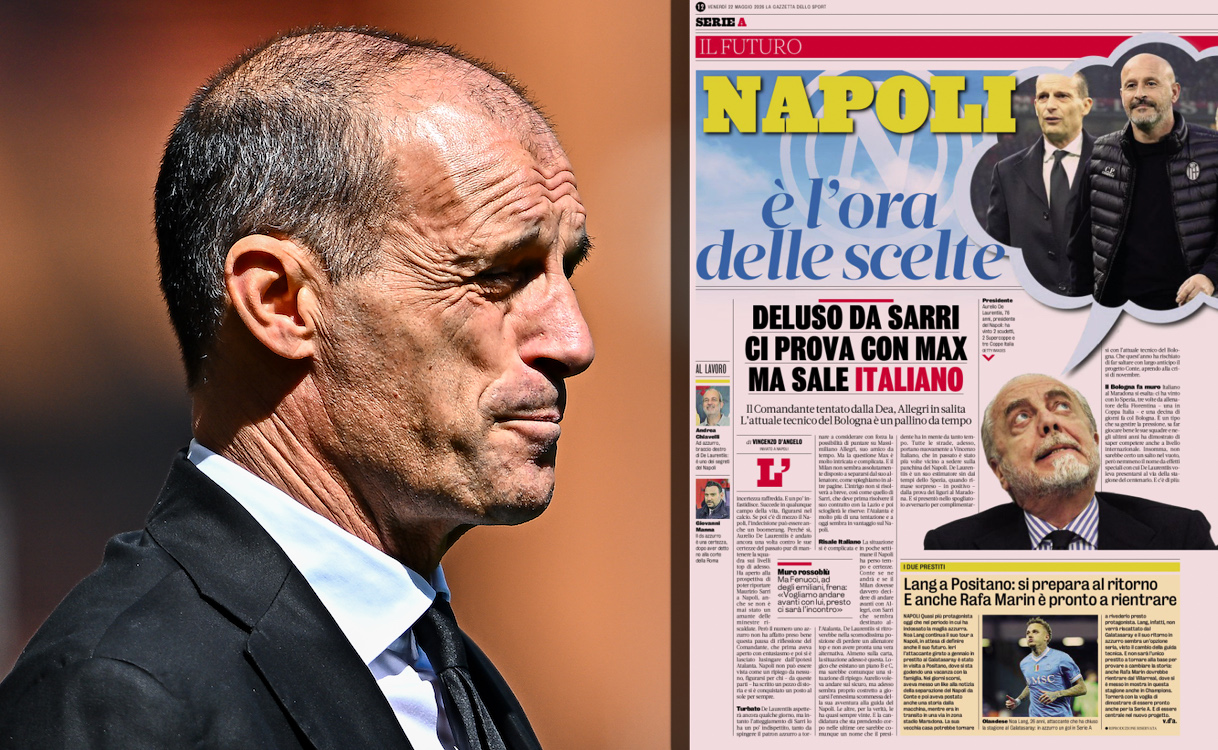 GdS: De Laurentiis hopeful for Allegri amid Sarri frustration - Milan's clear stance