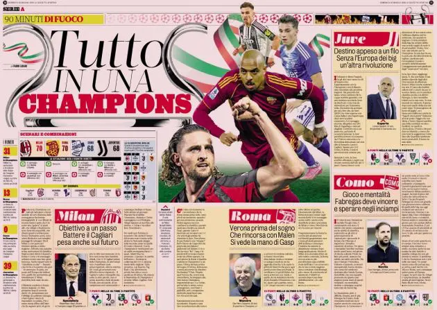 UCL final day Gazzetta