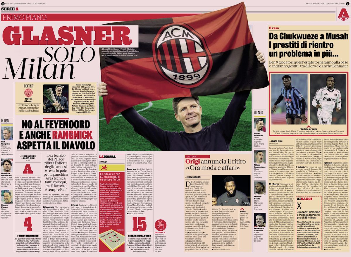 gazzetta dello sport 9 june
