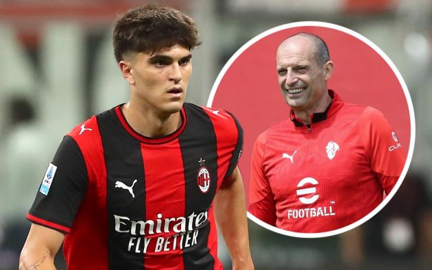 Davide Bartesaghi of AC Milan allegri